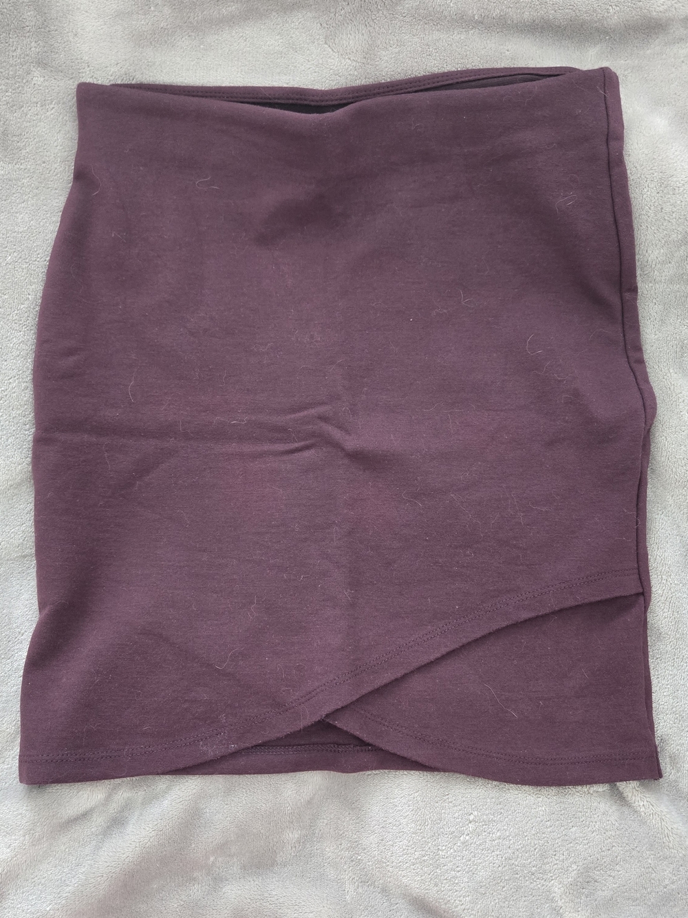 Talula Aubergine Overlap Hem Mini Skirt